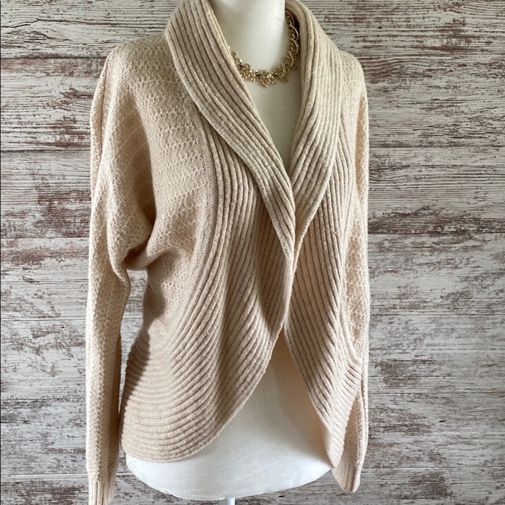 WHBM Cream And Metalic Cardigan Size S